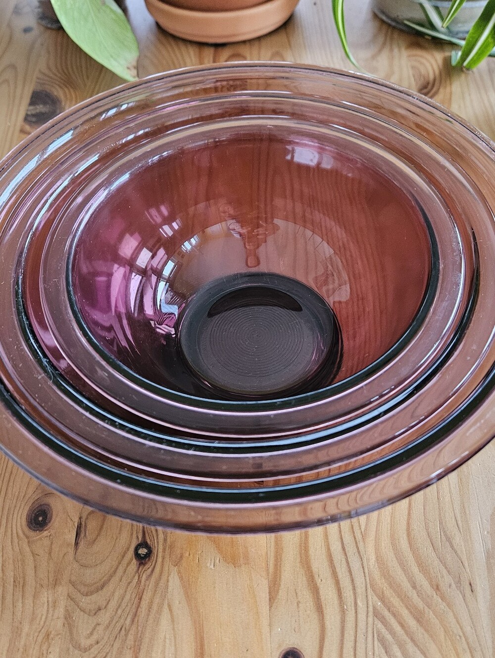 Pyrex Cranberry Nesting Bowl Set
